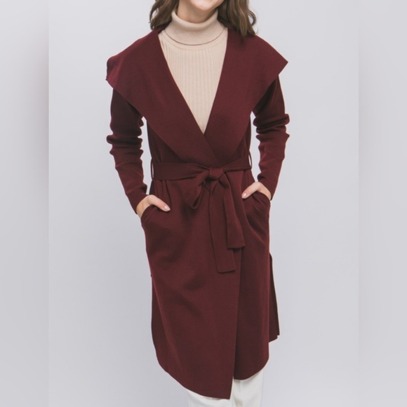 #89 🛑L Fabulous Open Front Belted Sweater Cardigan - Picture 7 of 8